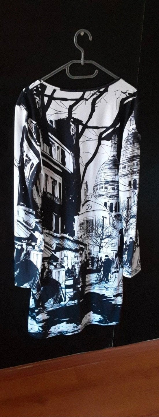Originele Etoile Du Monde jurk met Parijs print (XL / T5), Kleding | Dames, Zwart, Maat 42/44 (L), Ophalen of Verzenden, Zo goed als nieuw