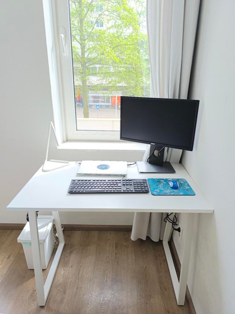 Modern white desk 100x60, Ophalen of Verzenden, Zo goed als nieuw