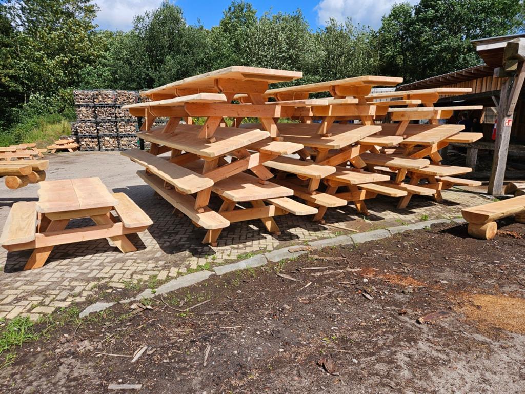Picknicktafel | picknickbank | douglas hout | robuust, Ophalen, Houtzagerij, Zo goed als nieuw, Hout