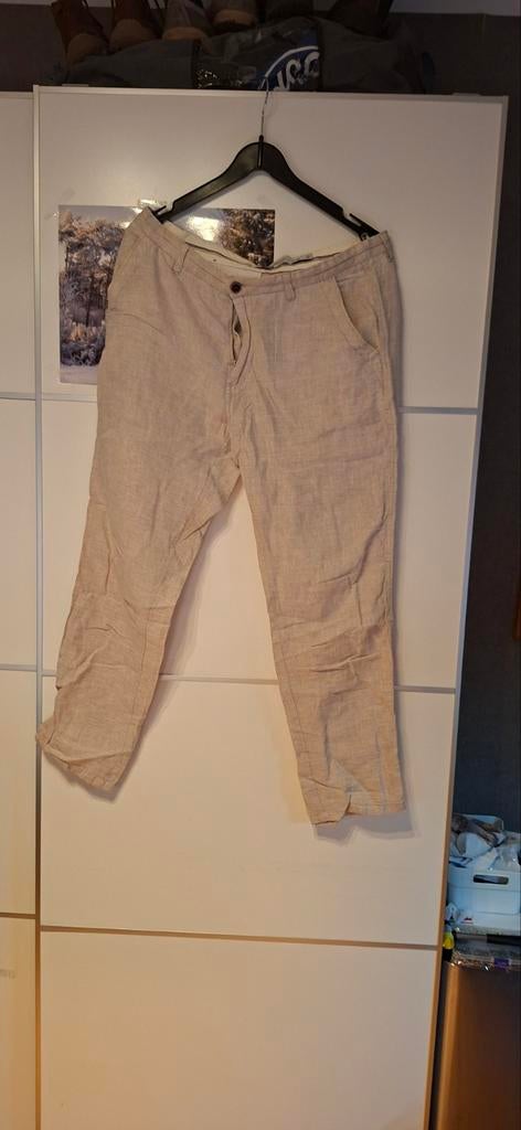 Lichtbruine linnen broek, Ophalen of Verzenden
