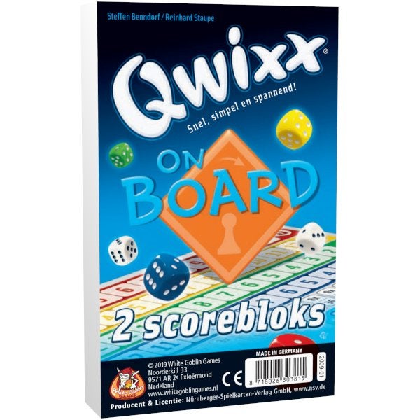 Qwixx On Board Scoreblokken Dobbelspel White Goblin Games, White Goblin Games, White Goblin Games, White Goblin Games, Ophalen of Verzenden
