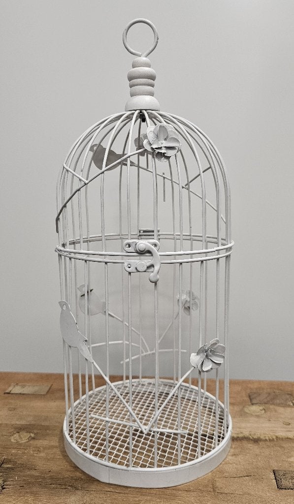 LEUKE WITTE METALEN VOGELKOOI, Gebruikt, Ophalen of Verzenden, Landelijk, Metaal