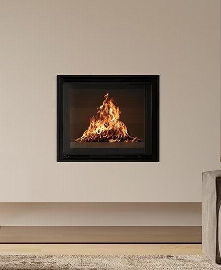 Zwitserse Rüegg inzet houthaard Heatcube 57x68 met Kader, Ophalen of Verzenden, Nieuw, Inzethaard, Houthaard