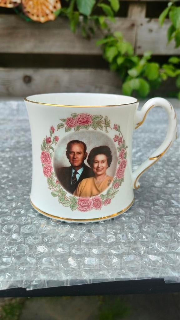 Herdenkingsmok Ruby Wedding Queen Elizabeth II & Philip, Ophalen of Verzenden