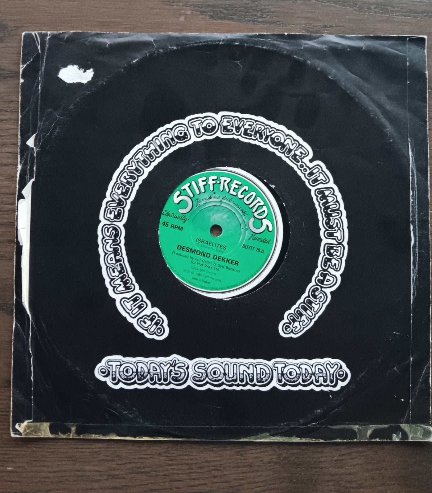 Desmond Dekker - Israelites - 10" Vinyl Stiff Records, Cd's en Dvd's, Vinyl Singles, Gebruikt, 10 inch, Originele persing, Ophalen of Verzenden
