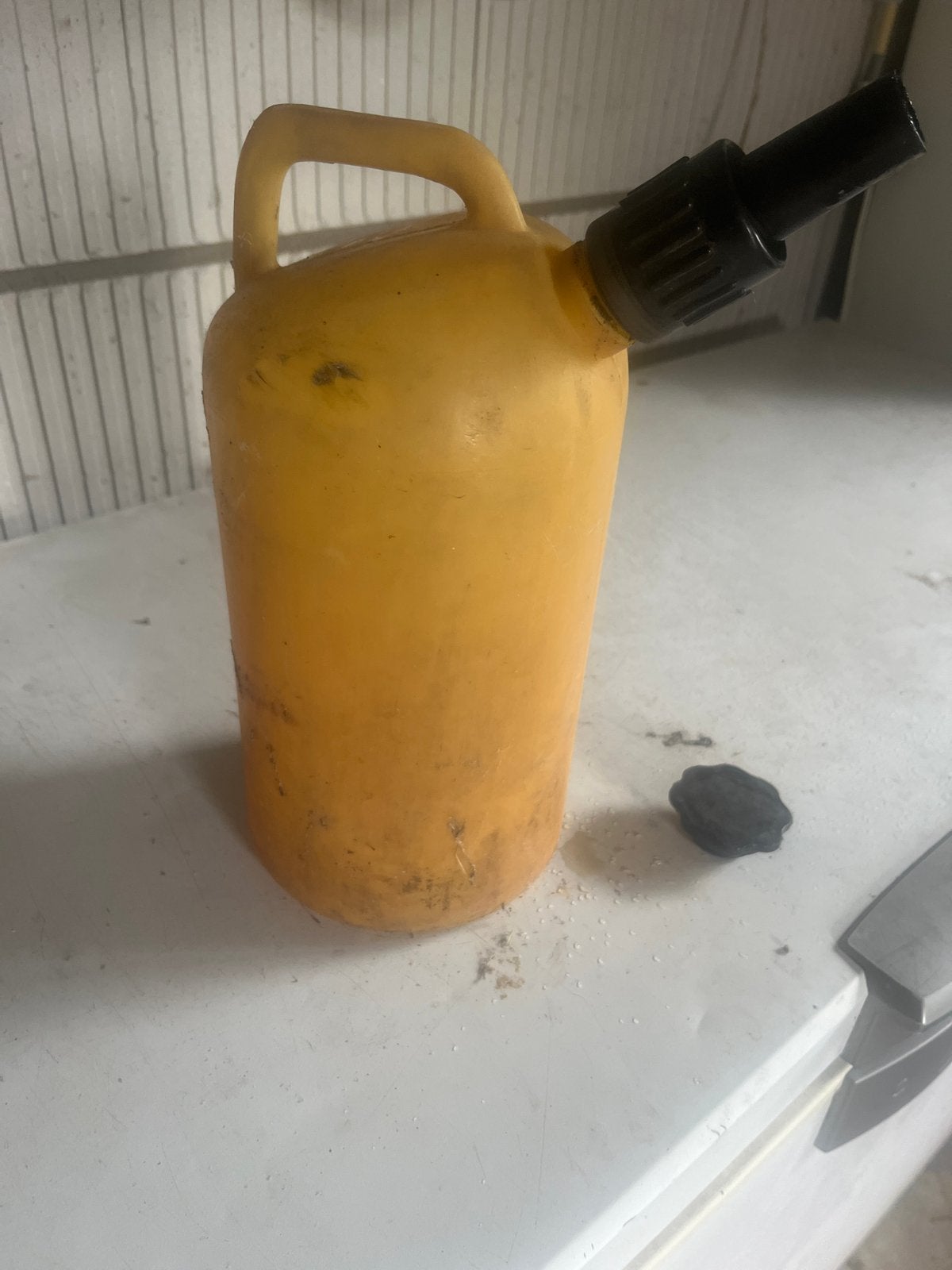Vintage Jerrycan 5 liter - Geel, Auto diversen, Overige Auto diversen, Ophalen