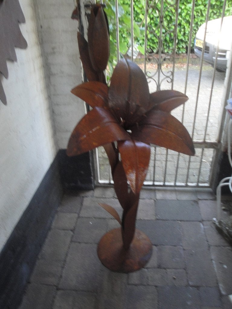 grote metalen tuinbloem, Tuin en Terras, Tuinbeelden, Ophalen, Nieuw, Metaal, Overige typen