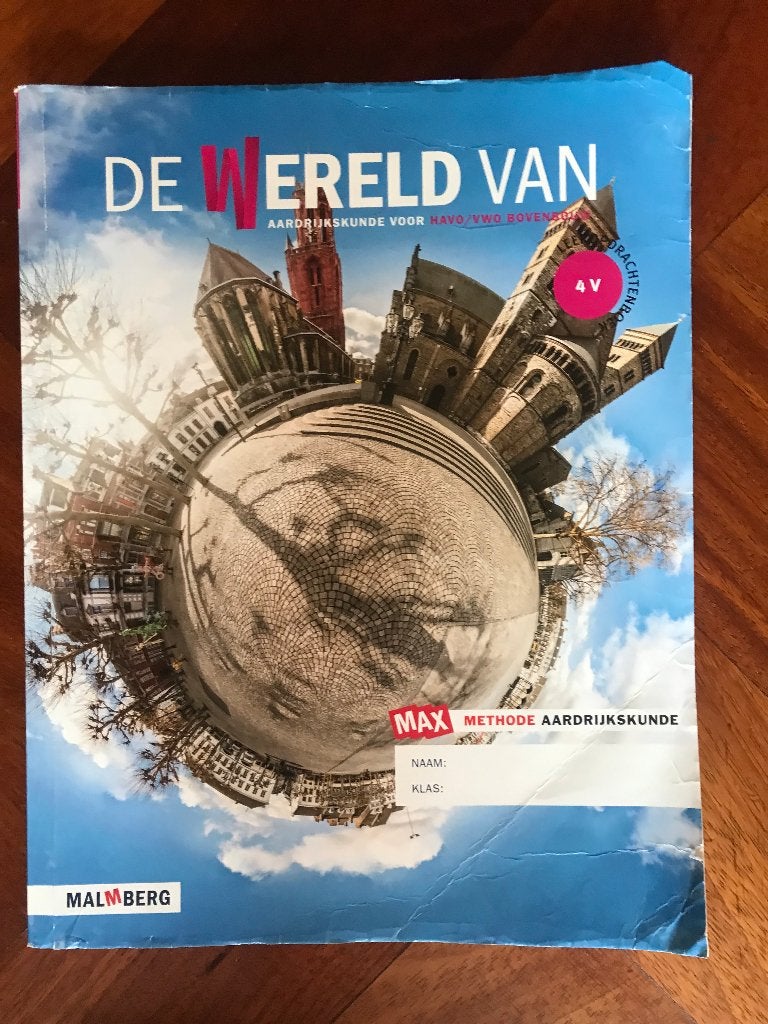 VWO De Wereld van Aardrijkskunde 4V Max Methode, Ophalen of Verzenden, Zo goed als nieuw, VWO, Aardrijkskunde