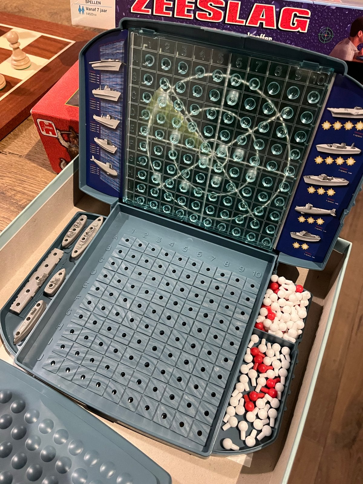 Zeeslag bordspel - Klassiek strategiespel, Een of twee spelers, Ophalen, Zo goed als nieuw