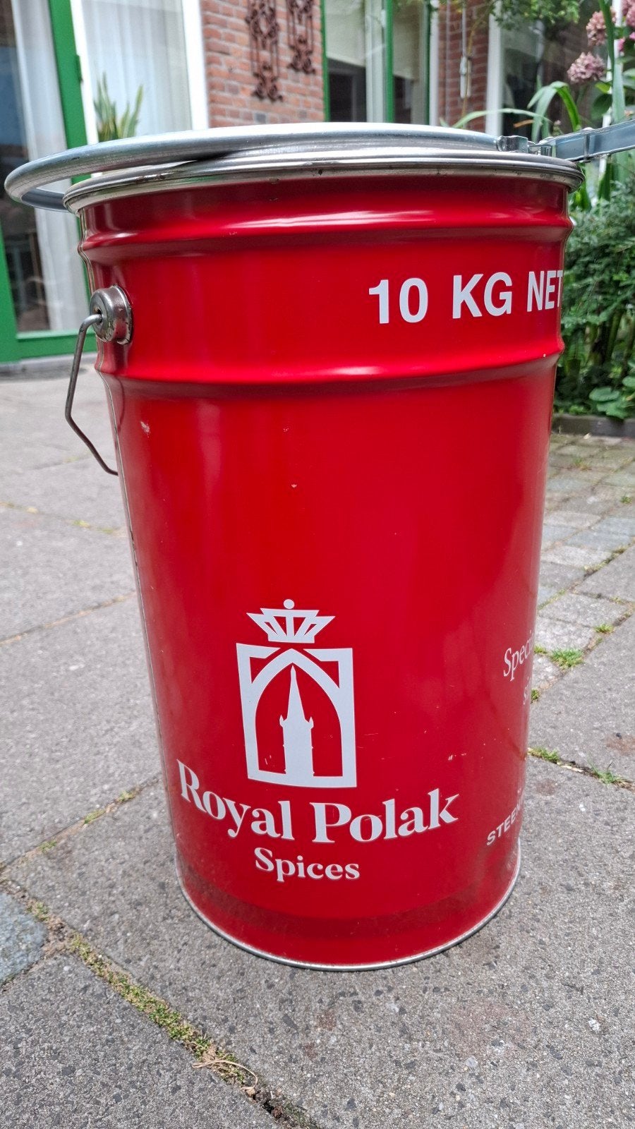 groot afsluitbaar blik Royal Polak Spices, Verzamelen, Blikken, Ophalen, Gebruikt, Overige, Overige merken