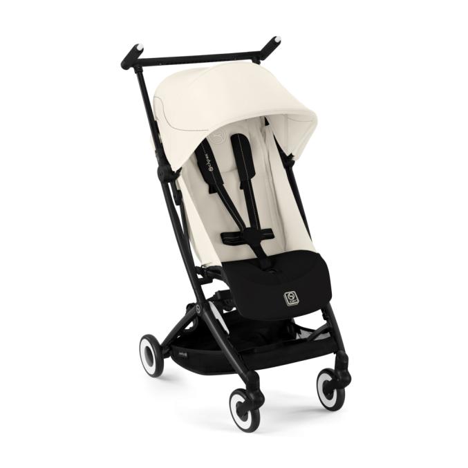 Cybex Libelle Buggy - BLK Canvas White/Light Beige, Ophalen, Nieuw, Zonnekap