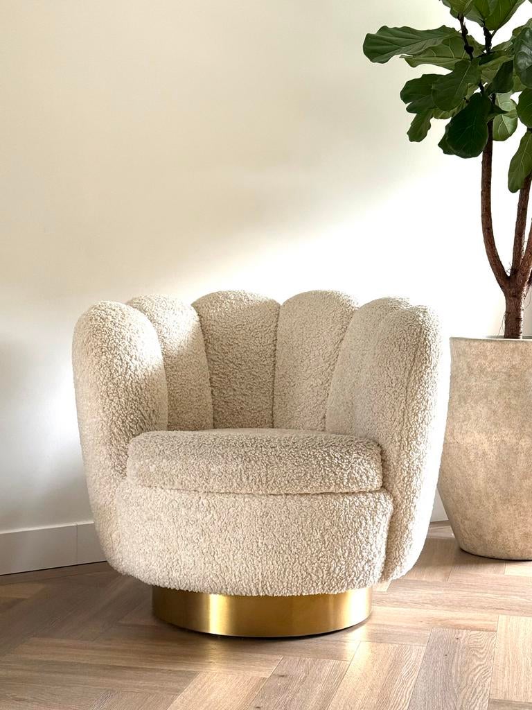 Eichholtz & Solfelt Mirage Draai Fauteuil - Designer, Huis en Inrichting, Fauteuils, Ophalen, Zo goed als nieuw, Stof, 75 tot 100 cm