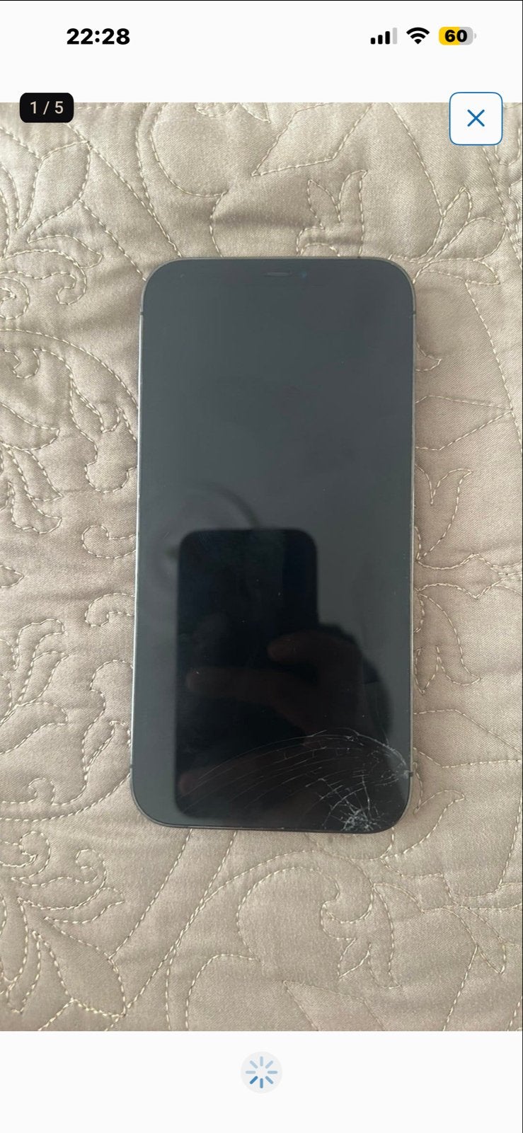 iPhone 12 Pro Max 128GB - Gebarsten scherm en achterkant, Verzenden, IPhone 12 Pro Max, Zonder simlock, Grijs