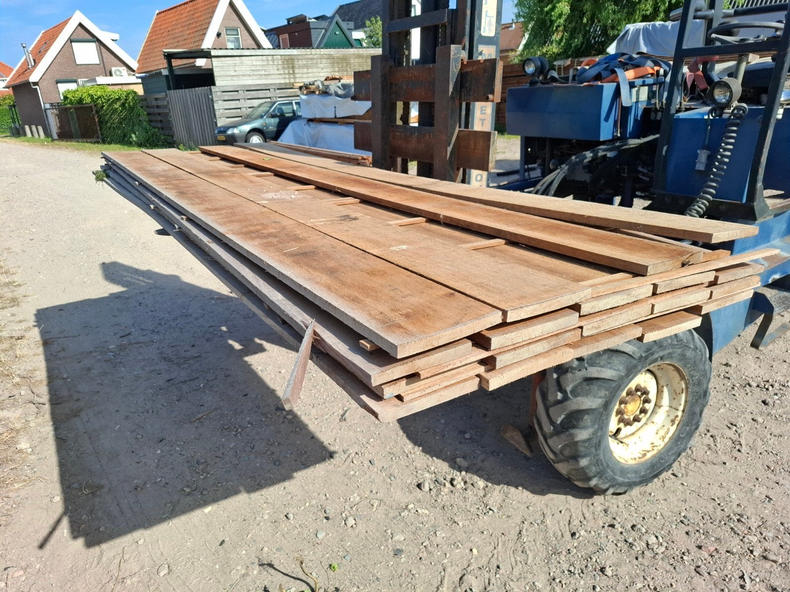 partij 19 st hardhout planken 300x20 cm bezorgen mogelijk, Tuin en Terras, Palen, Balken en Planken, Ophalen, Planken, Nieuw, Hardhout