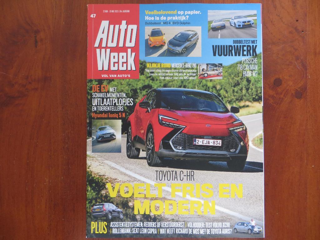 Autoweek 47 2023 Toyota C-HR, Porsche 718 Cayman, BMW M2, Ophalen of Verzenden, Nieuw, Porsche