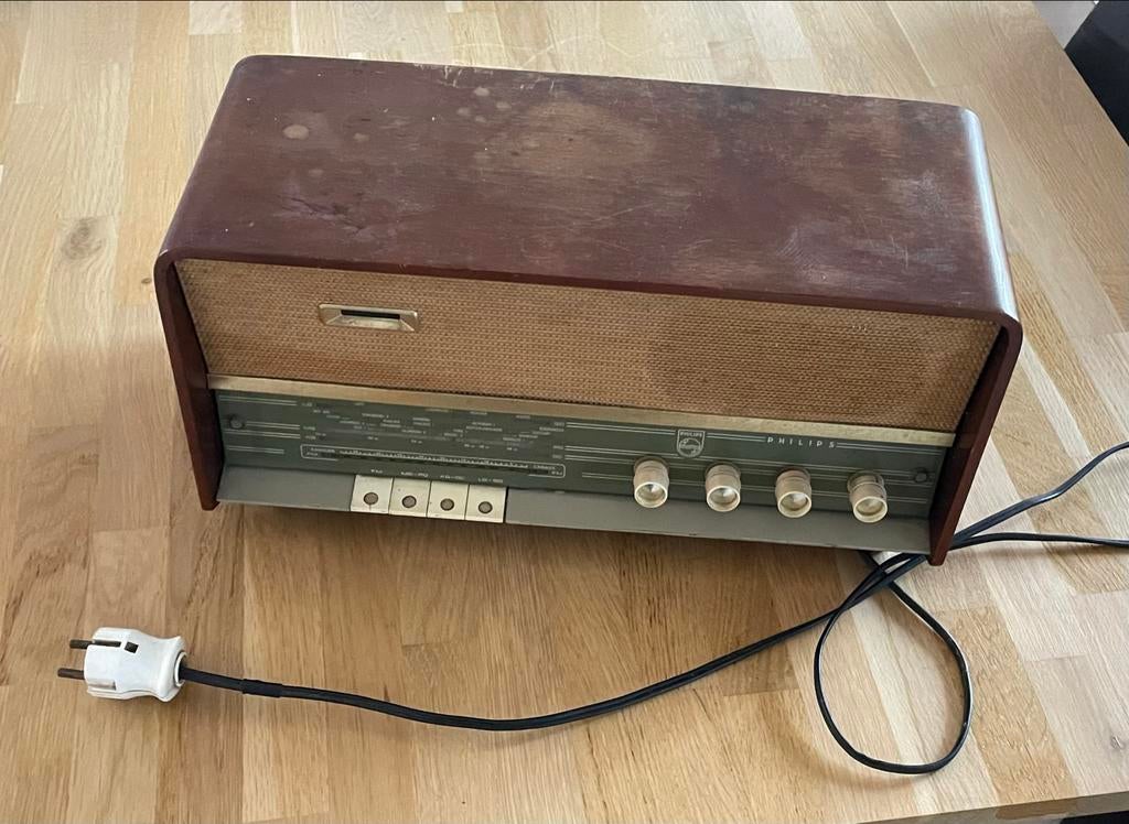 Vintage Philips Radio - Klassieke Buizenradio, Ophalen of Verzenden, Gebruikt, Radio