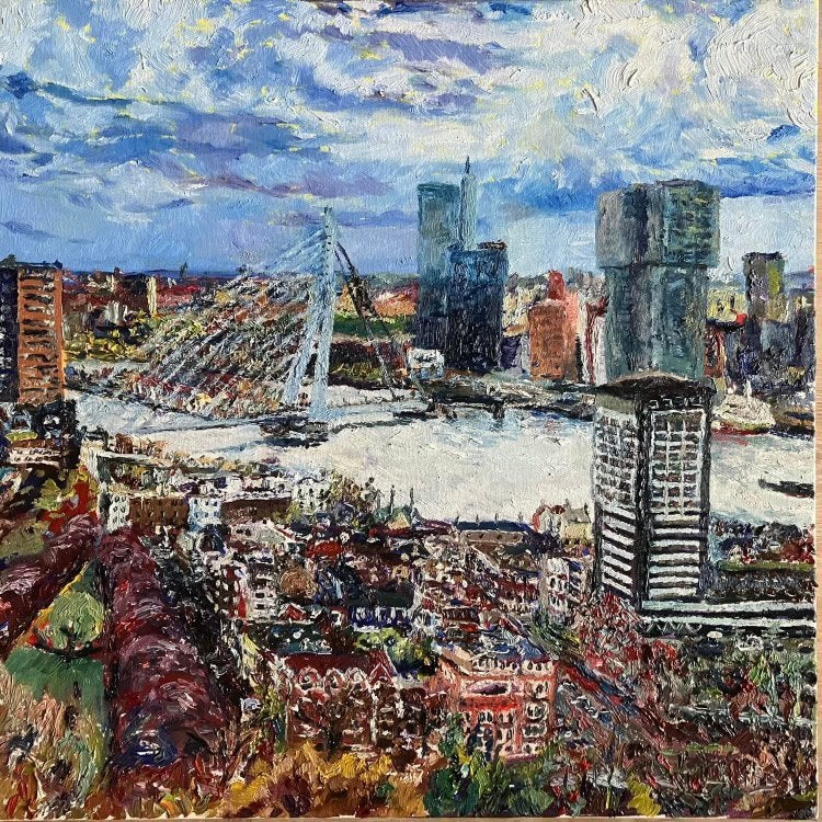 Uitzicht op Rotterdam vanaf de Euromast, Ophalen