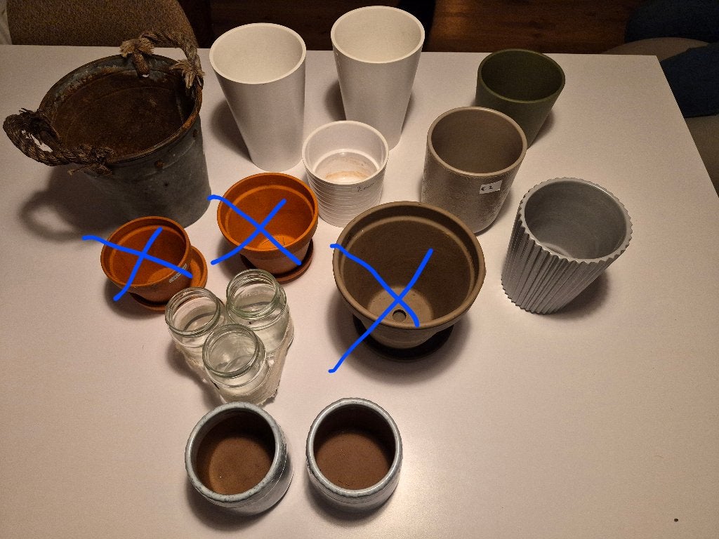 Verschillende potjes., Ophalen, Gebruikt, Rond, Binnen