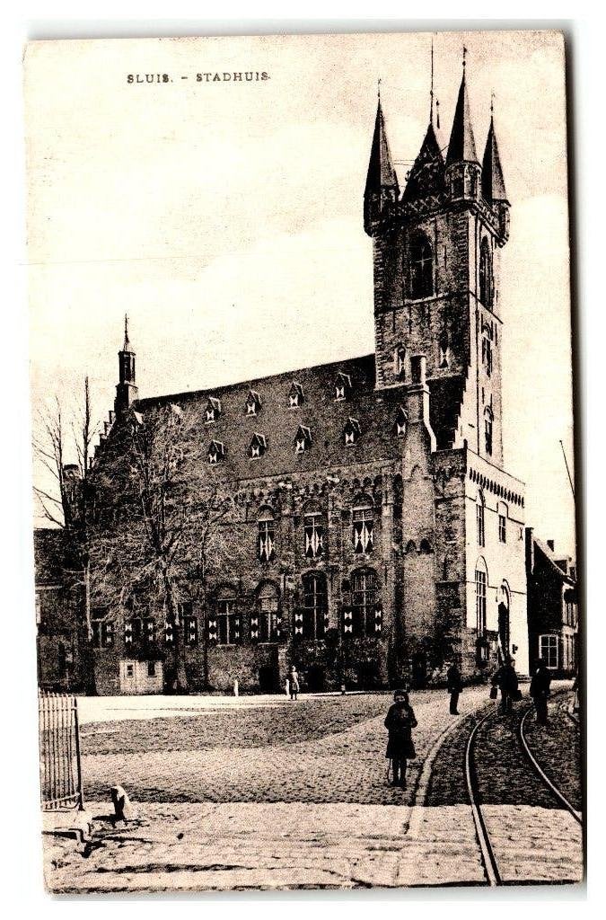 Sluis, Stadhuis, Verzenden, 1920 tot 1940, Gelopen, Zeeland