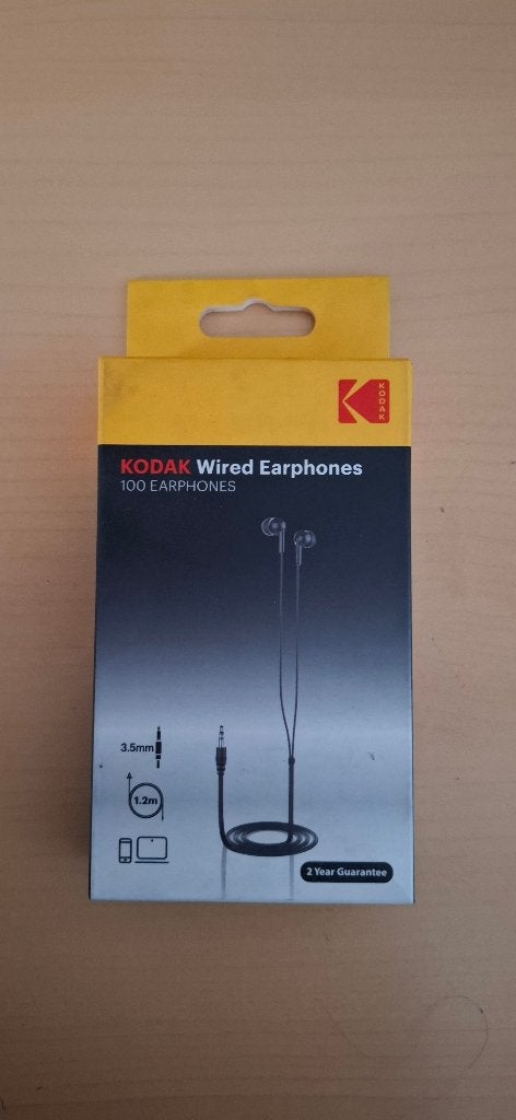 Kodak 100 Wired Earphones - 3.5mm AUX Jack (Nieuw)