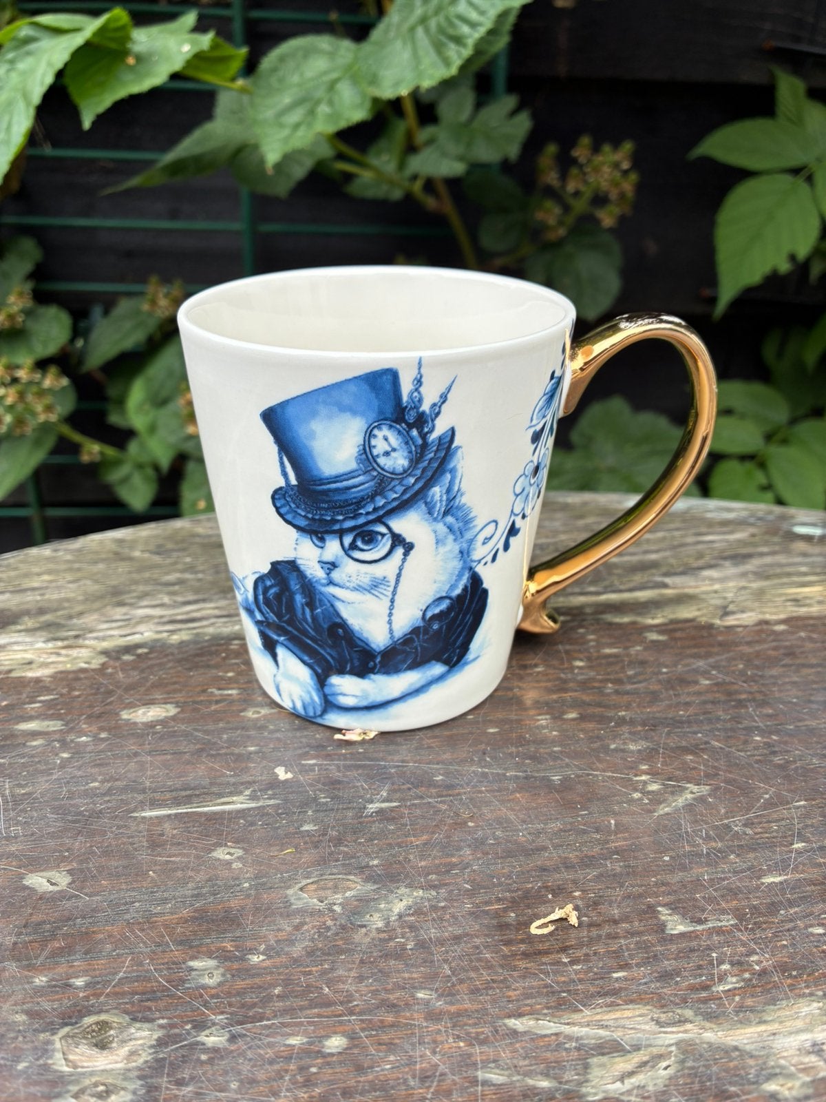 Heinen Delfts blauw mok, Huis en Inrichting, Keuken | Servies, Ophalen of Verzenden, Zo goed als nieuw, Overige stijlen, Kop(pen) en/of Schotel(s)