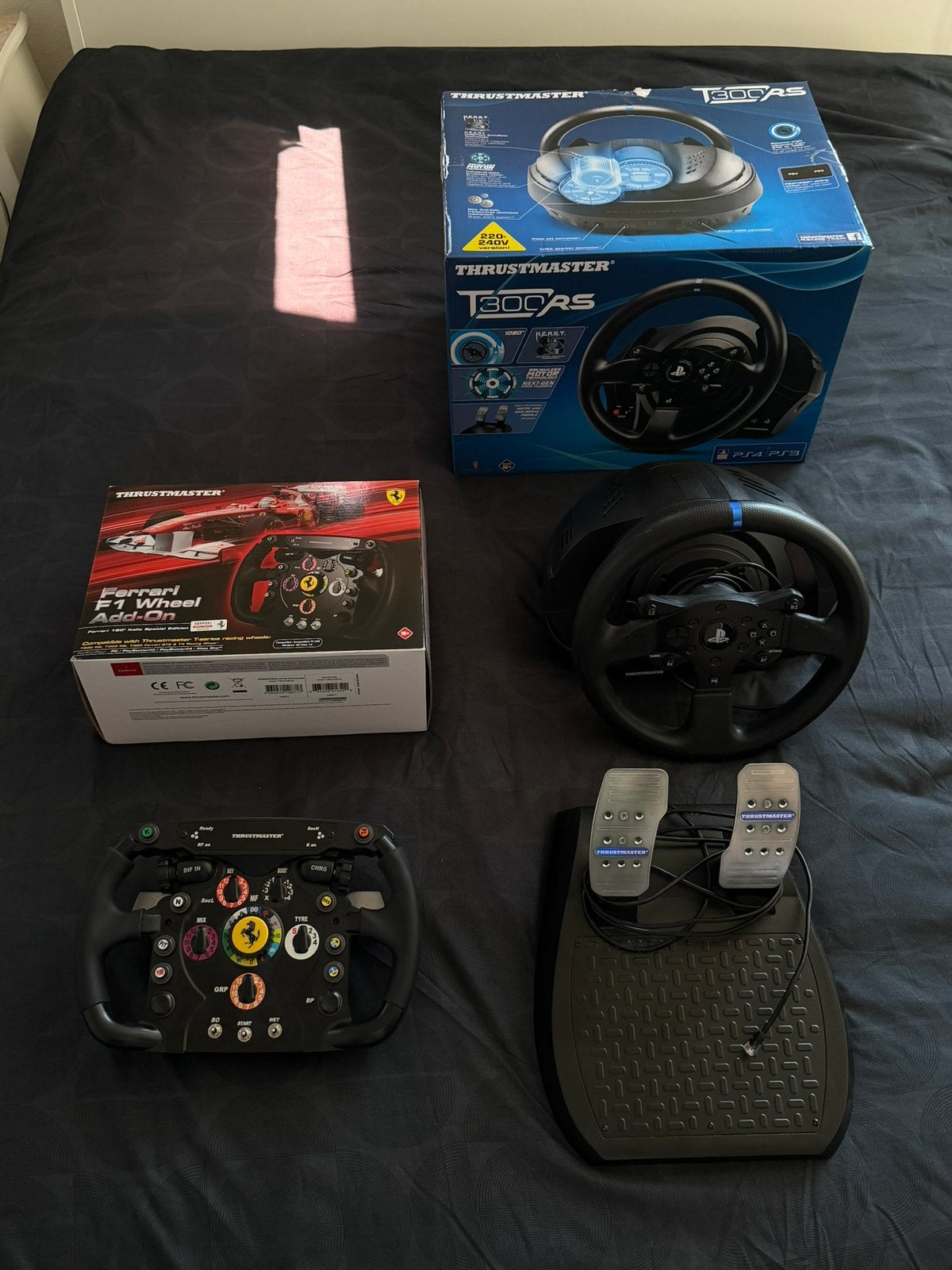 Thrustmaster T300 RS + Ferrari F1 Wheel | Complete Set, Ophalen of Verzenden, Zo goed als nieuw