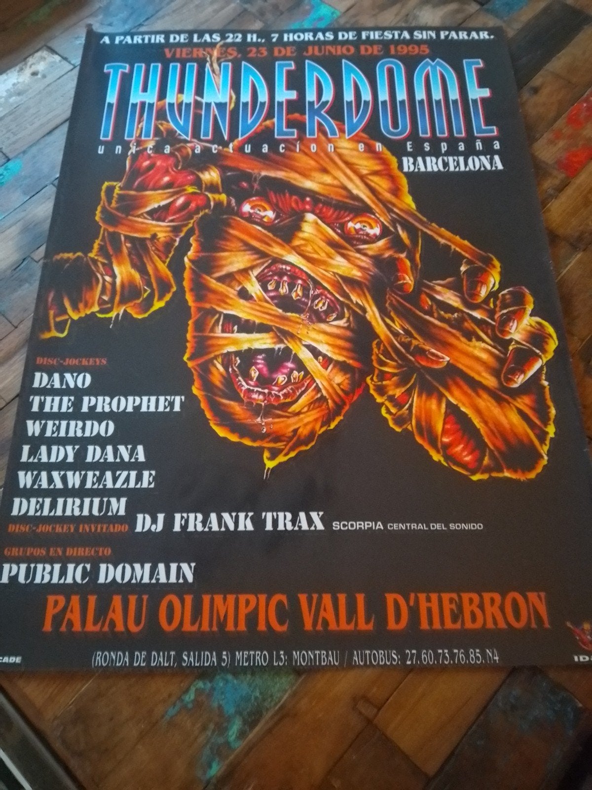thunderdome 9 Barcelona poster hardcore gabber ID&T, Verzenden, Nieuw, A1 t/m A3, Reclame