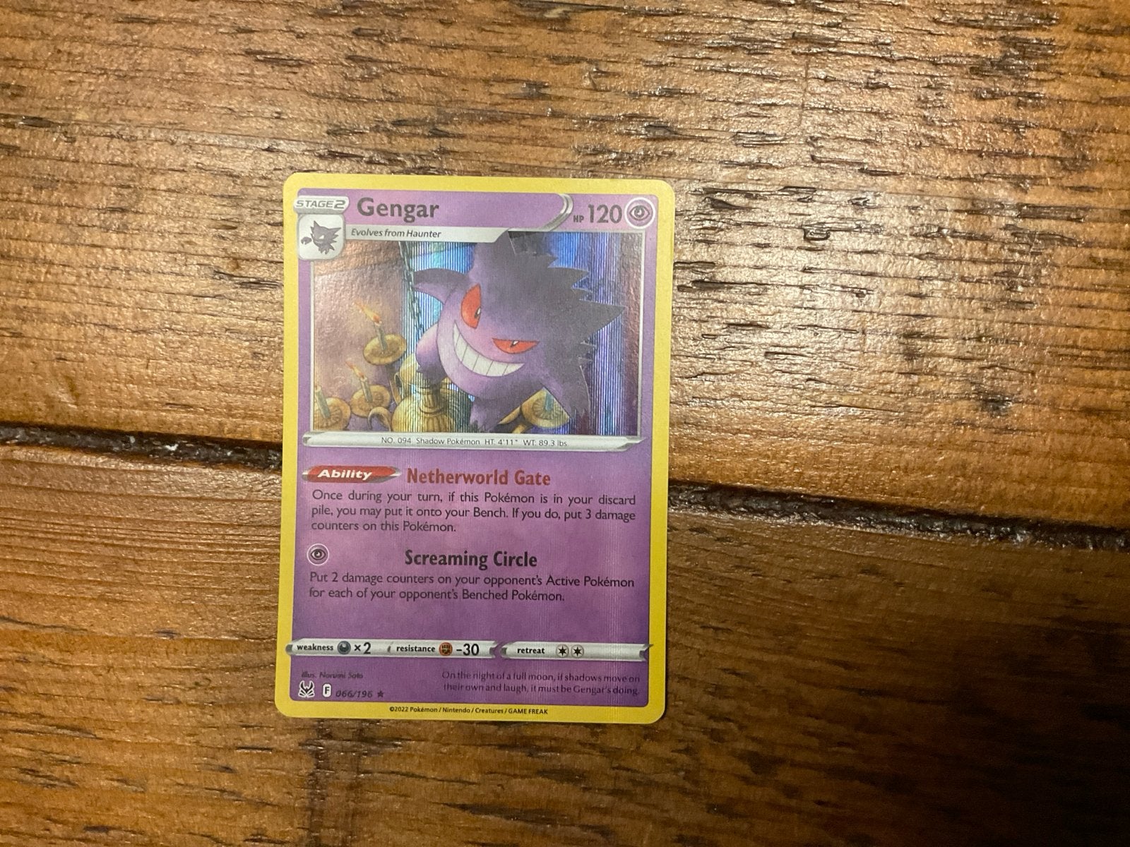 Gengar Pokémon kaart - Zeldzaam en in uitstekende staat, Ophalen of Verzenden, Zo goed als nieuw, Losse kaart