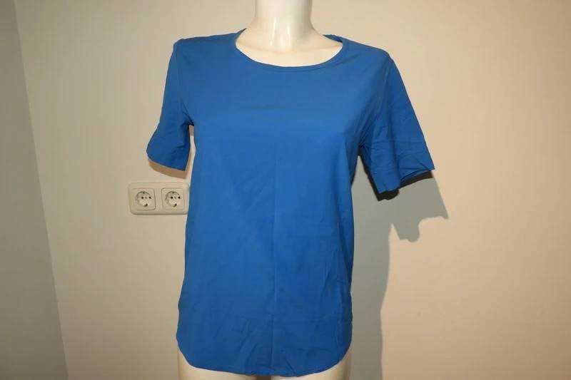 Humanoid azuur blauwe top korte mouw zomers mt M