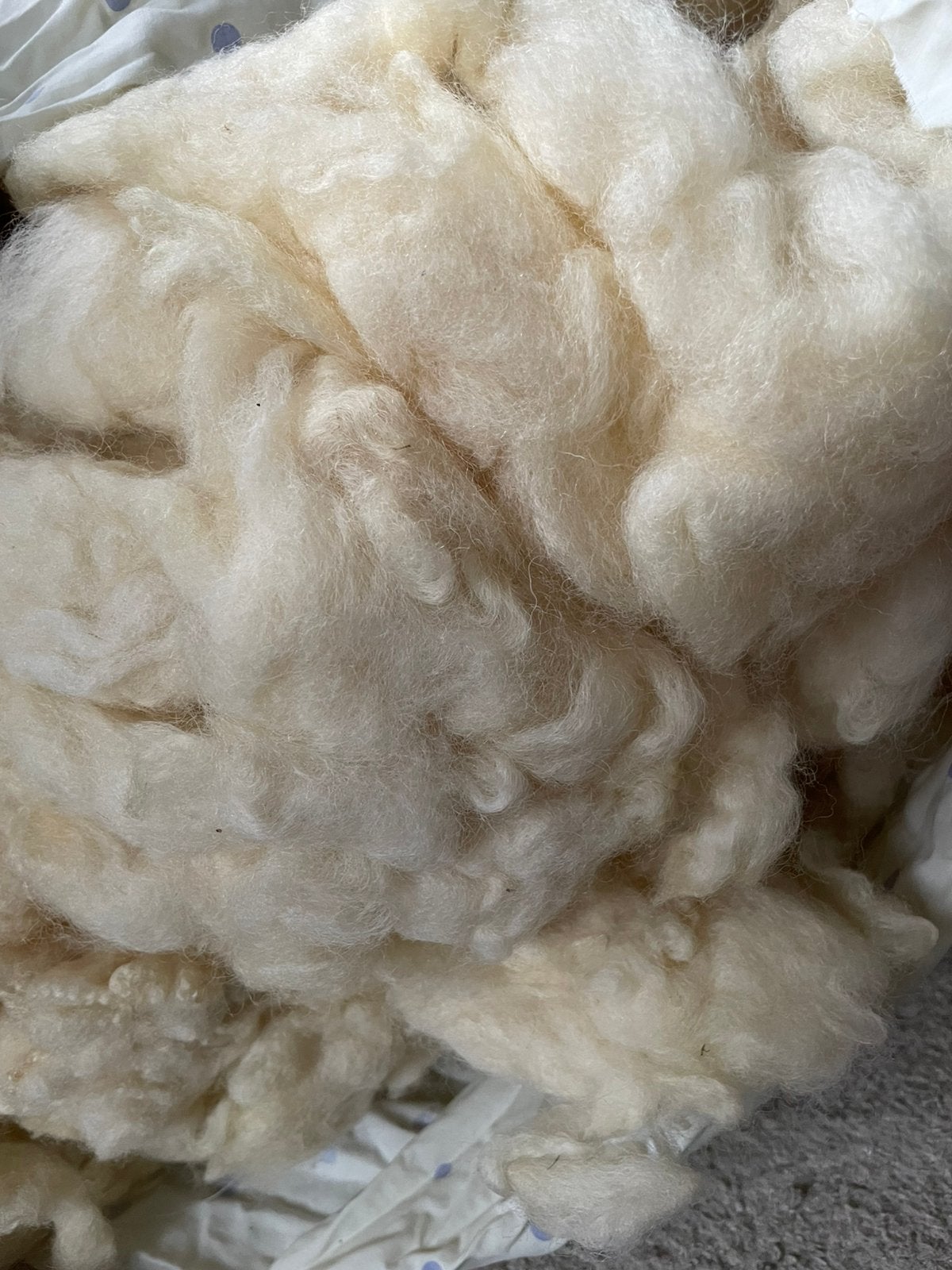 Schapenwol gewassen 2,5 zak wit 1 zak zwart, Ophalen, Nieuw, Spinwol