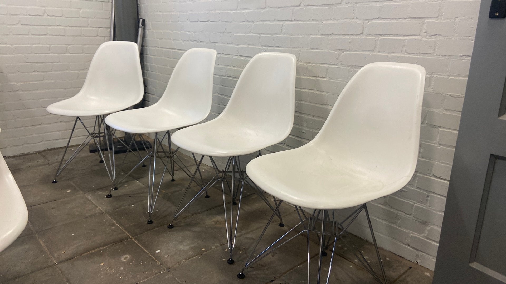 Vitra stoeltjes, Huis en Inrichting, Ophalen, Kunststof, Gebruikt, Wit