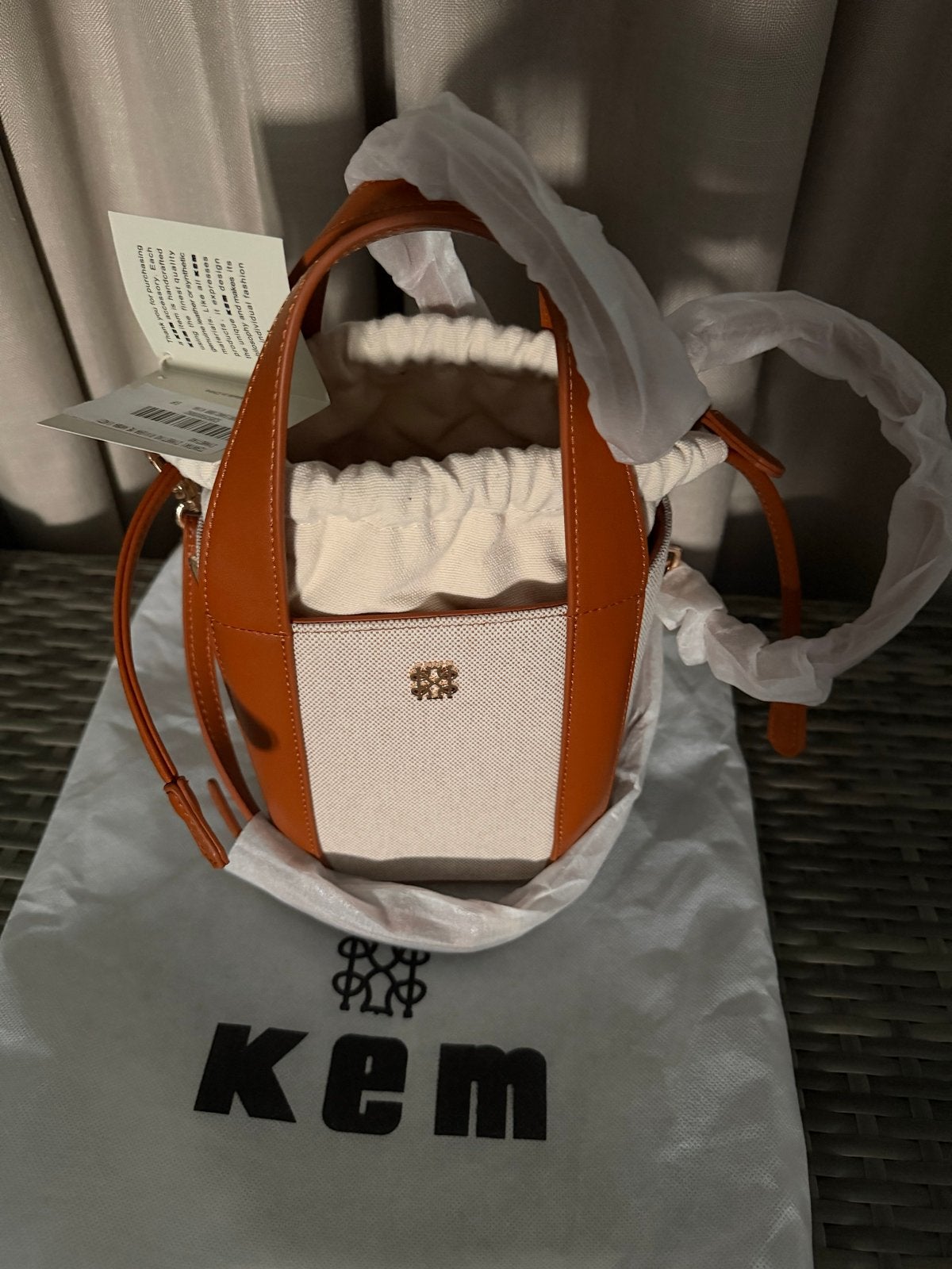 KEM Mini Bucket Bag – Nieuw met labels, Ophalen, Nieuw, Bruin, Handtas