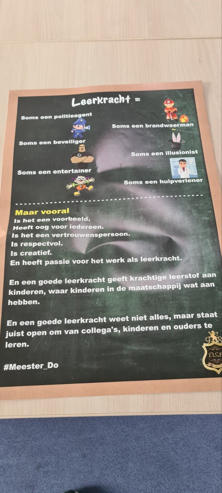 Unieke poster 'Leerkracht =': Een ode aan de docent, Ophalen of Verzenden