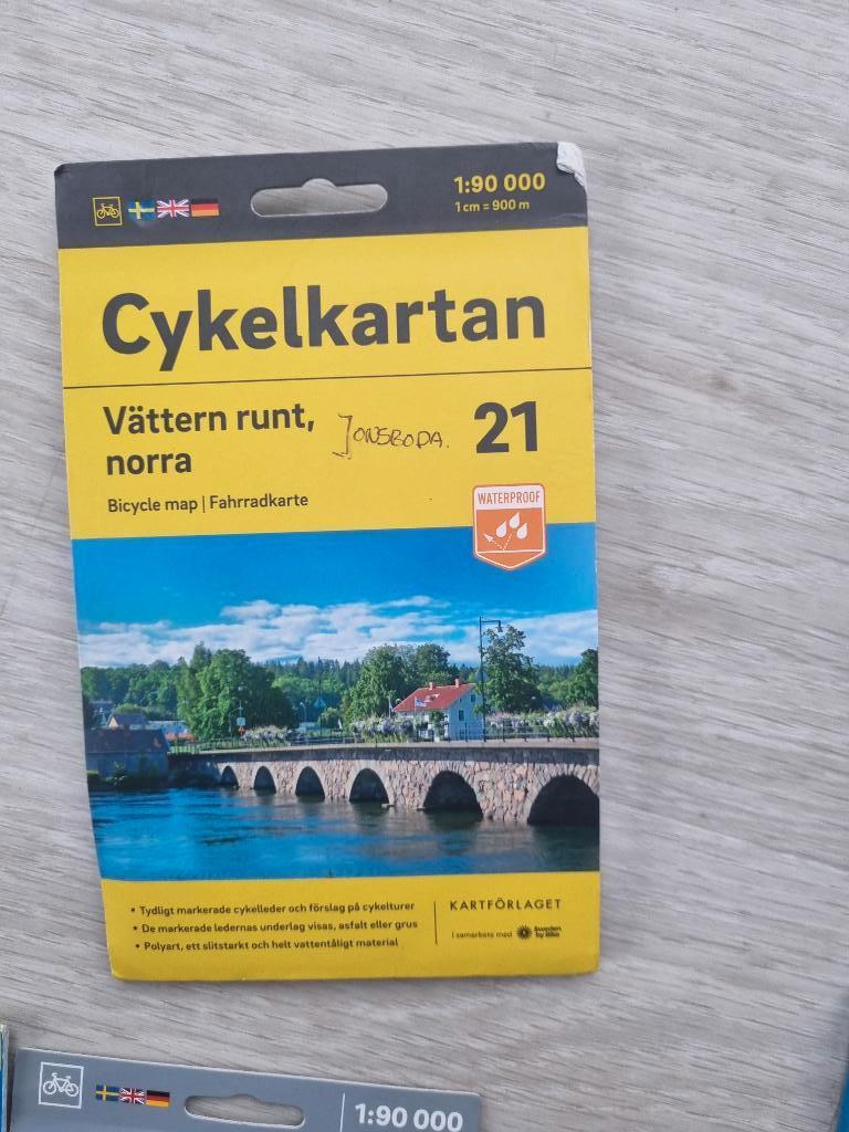 Waterprooof Fietskaart zuid Zweden nr 21, Overige merken, Europa, Ophalen of Verzenden, Zo goed als nieuw
