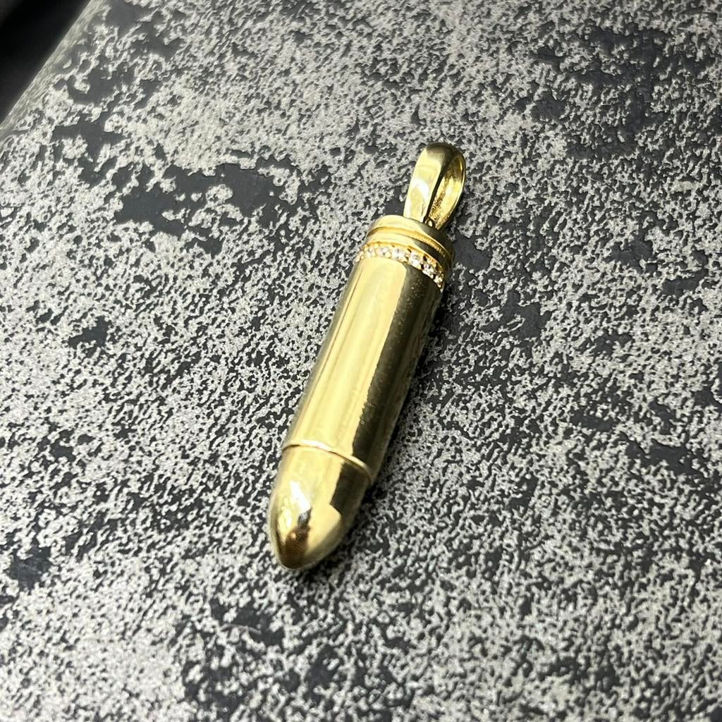 14k gouden kogel hanger prachtig kettinghanger, Ophalen of Verzenden, Nieuw, Goud