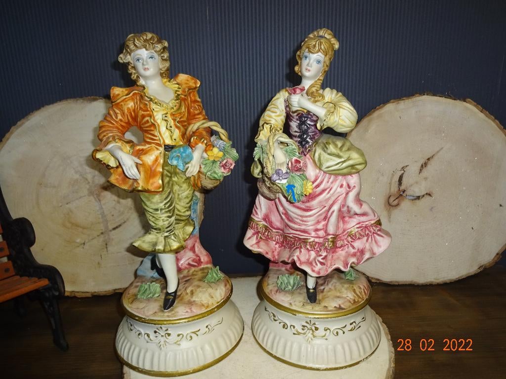 Capodimonte barok koppel porselein ca. 40 cm, Antiek en Kunst, Antiek | Porselein, Ophalen
