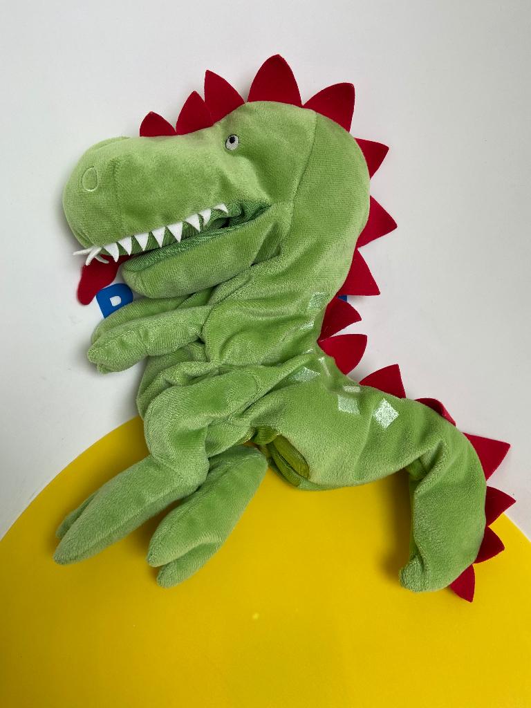 5092 ikea handpop draak groen, Kinderen en Baby's, Ophalen of Verzenden, Zo goed als nieuw, Overige typen
