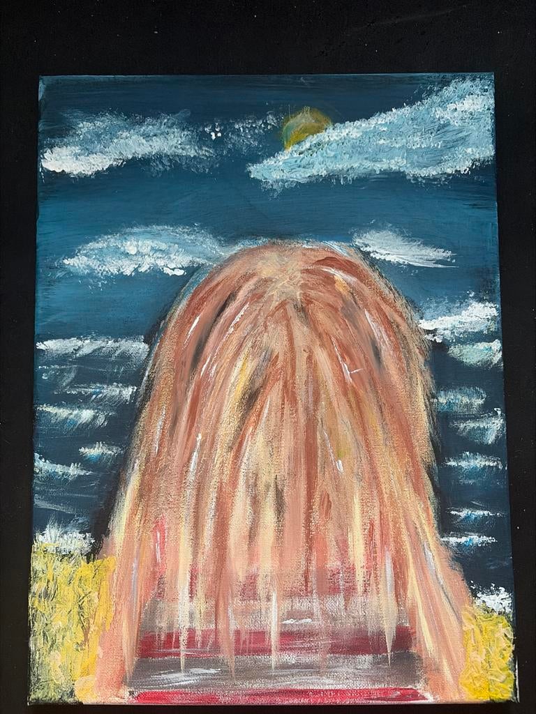 Handgeschilderd Acryl Schilderij - Origineel Kunstwerk, Antiek en Kunst, Kunst | Schilderijen | Klassiek, Ophalen of Verzenden