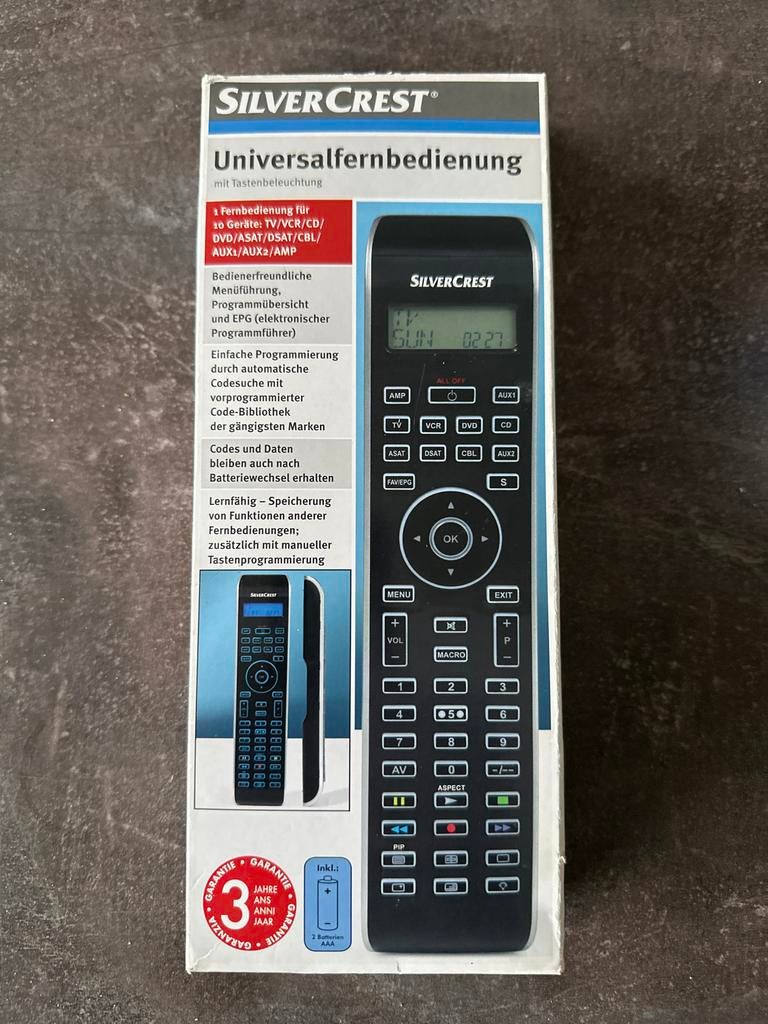 SilverCrest Universele Afstandsbediening - Nieuw in Verpakki, Universeel, Nieuw, Ophalen of Verzenden, Dvd