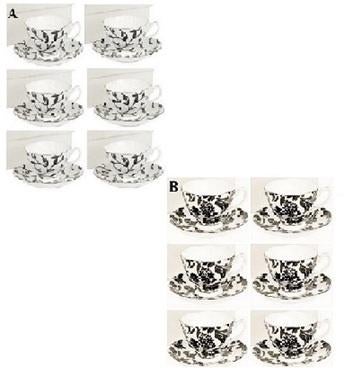 Kop en schotel Baroq Italia of Spain Set/12, Huis en Inrichting, Keuken | Servies, Nieuw, Ophalen of Verzenden, Overige stijlen