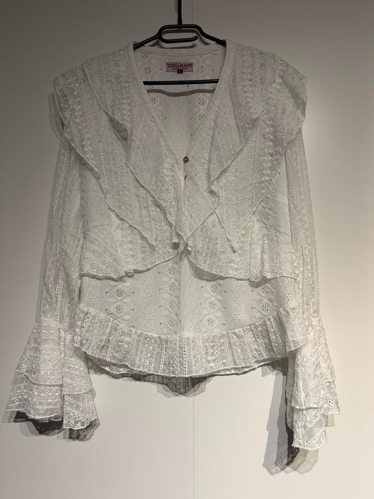 Tessa Koops blouse mt M, Ophalen of Verzenden, Zo goed als nieuw, Maat 38/40 (M), Wit