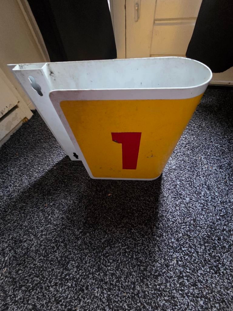 Uithang bord Shell Pomp Nummer 1, Ophalen of Verzenden, Gebruikt