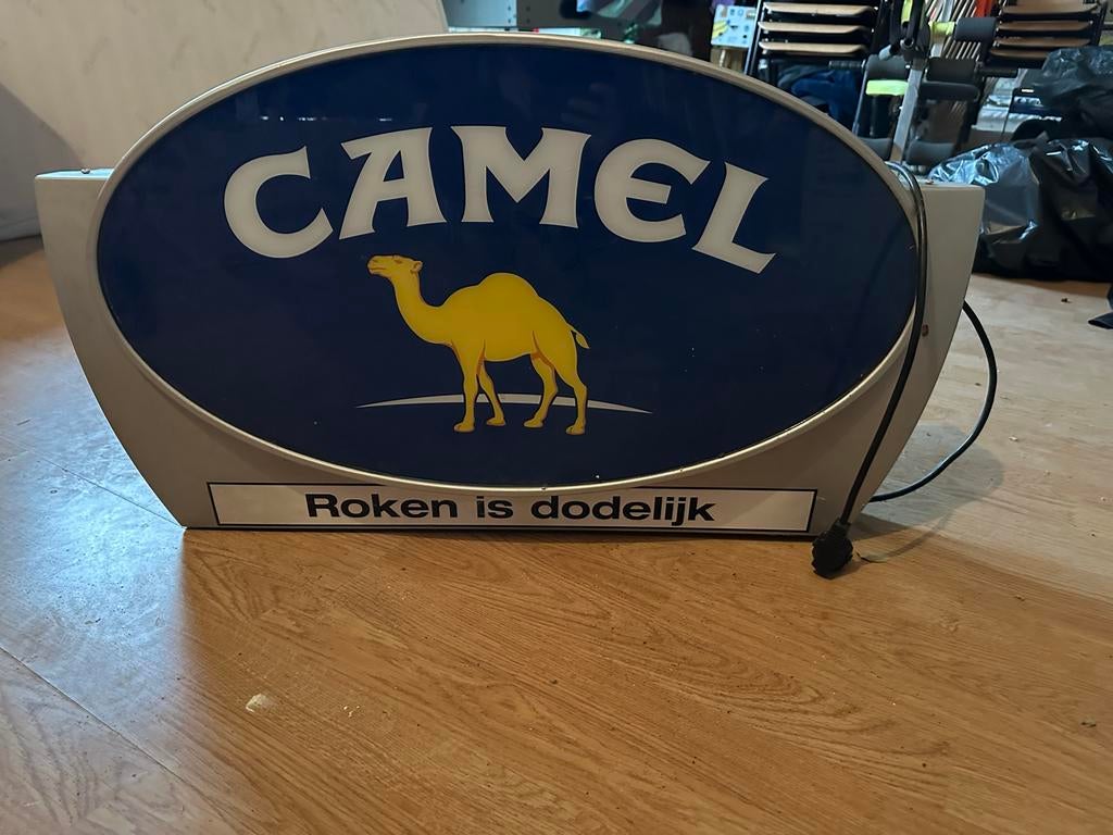 Camel Lichtbak Reclamebord, Ophalen, Gebruikt, Lichtbak of (neon) lamp