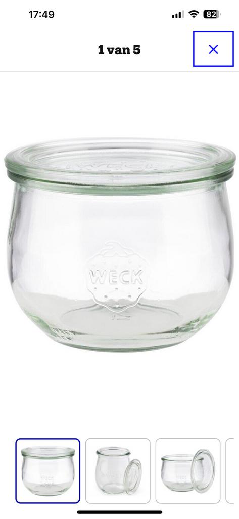 Aps Weckpotten Met Deksel 580ml (8 Stuks) - APS FT200, Ophalen of Verzenden, Zo goed als nieuw, Pot, Bus of Blik