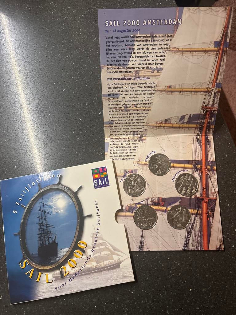 Sail 2000 Sailflorijnen nederland koninklijke munt, Ophalen of Verzenden, Overige materialen