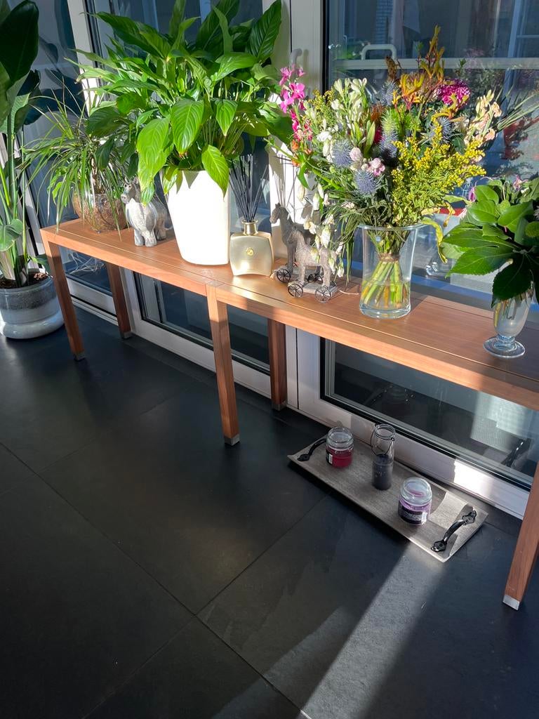 Stijlvolle Flexform Sidetafel - Perfect voor Elk Interieur, Ophalen, 150 tot 200 cm, Gebruikt, Eikenhout