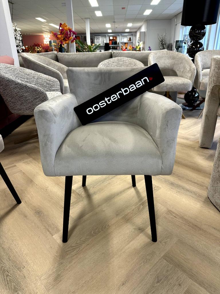 ACTIE - Luxe Velvet Eetkamerstoel Braga Khaki Beige NIEUW, Huis en Inrichting, Stoelen, Overige kleuren, Drie, Info@oosterbaanwonen.nl