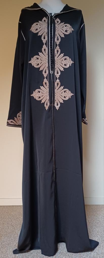 Djellaba djelaba jalaba marokkaanse jurk abaya abiye jas, Ophalen of Verzenden, Zo goed als nieuw, Zwart, Overige typen