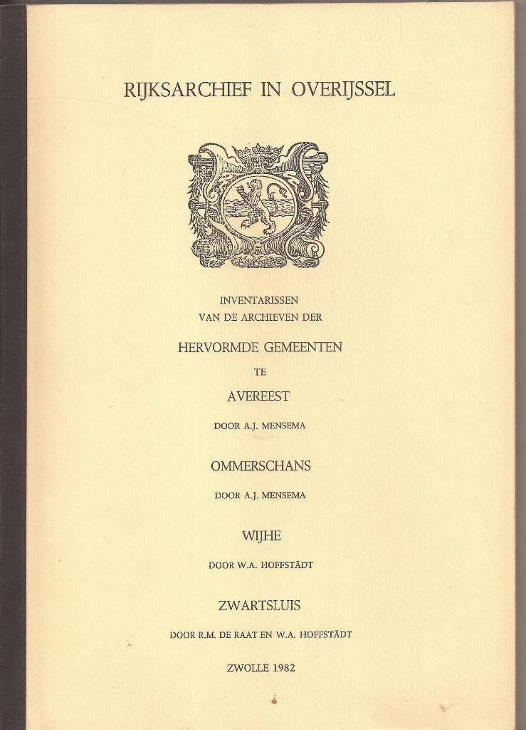 Mensema, A.J.,e.a.-Invent.Herv.Gem.Avereest,Wijhe,Zwartsluis, Boeken, Geschiedenis | Stad en Regio, Gelezen, Ophalen of Verzenden