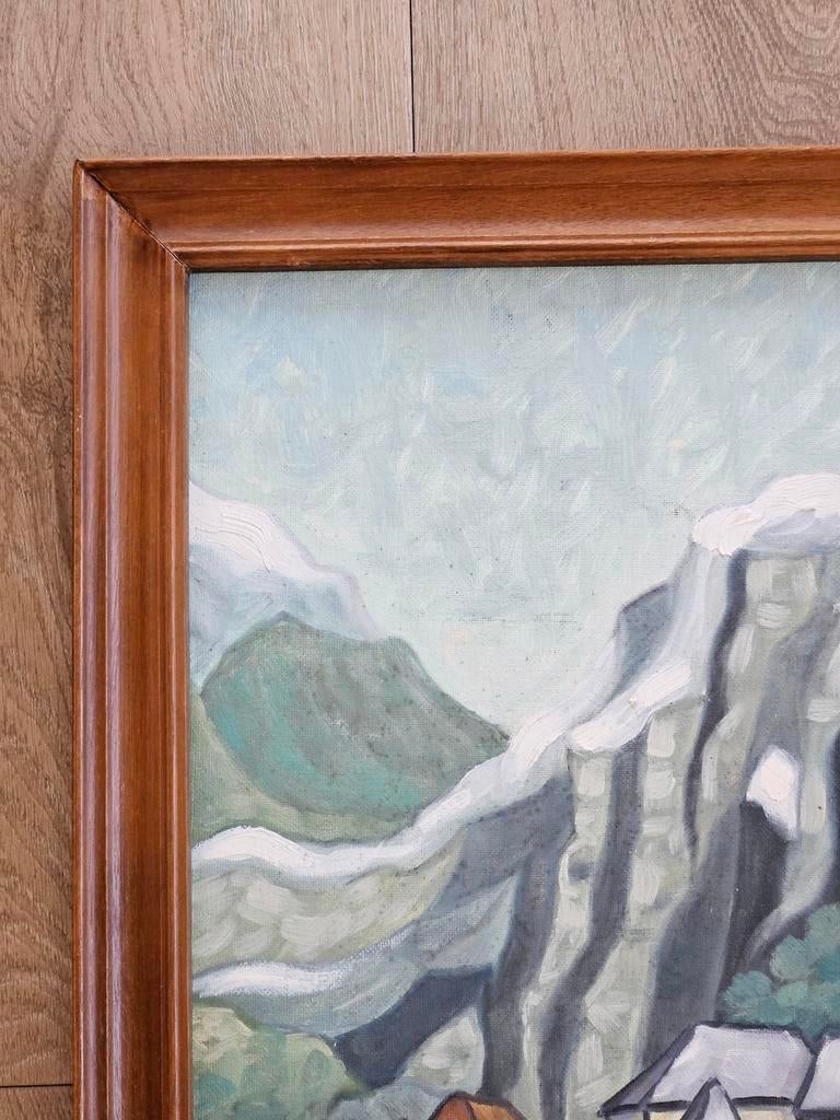 Schilderij olieverf op board Pyreneeën Johannes Landman, Antiek en Kunst, Ophalen